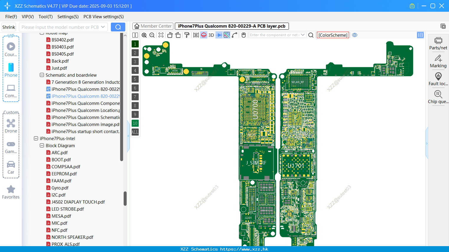 IPhone7Plus Qualcomm 820-00229-A PCB Layer